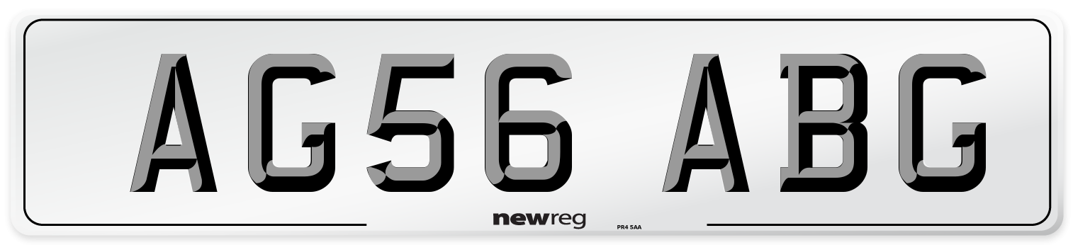AG56 ABG Number Plate from New Reg